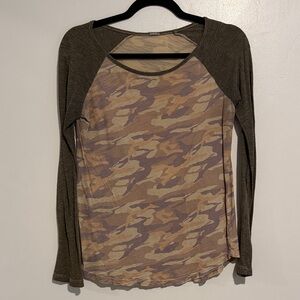 Monrow Camo Long Sleeve Women's Top